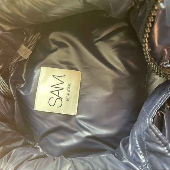 SAM TRAIL THICK DOWN LUXURY JACKET DARK MARINE PTP 26 MENS XXL RETAIL$550 EUC - Picture 8 of 12
